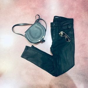 Joe’s Skinny Wax Coated Jeans - Dark Black